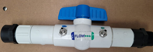 PVC Hose tap connector 20mm with ball valve image 0